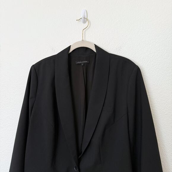 [Universal Standard] Black Rio Wool Blend Blazer Jacket Work Office 14 16 Small - Picture 4 of 12